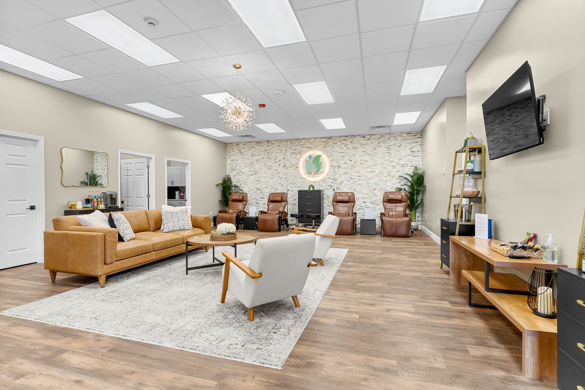 The Vital Health and Wellness IV lounge and treatment space