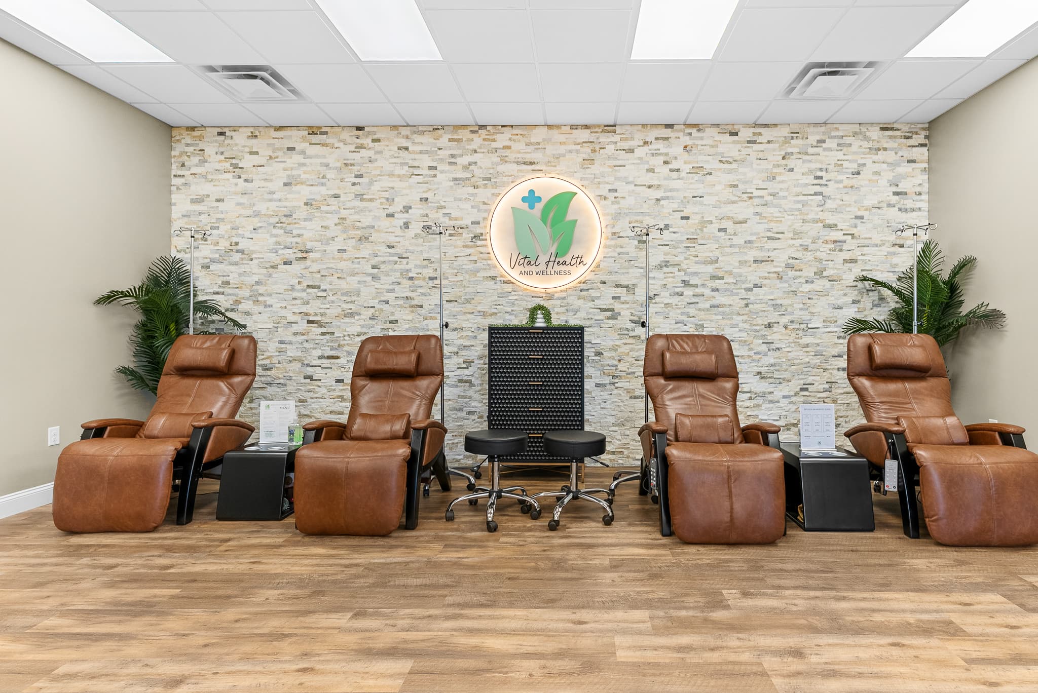 The IV therapy lounge at Vital Health and Wellness